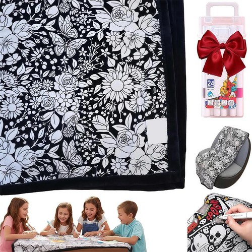 Diy coloring blanket - diy, with