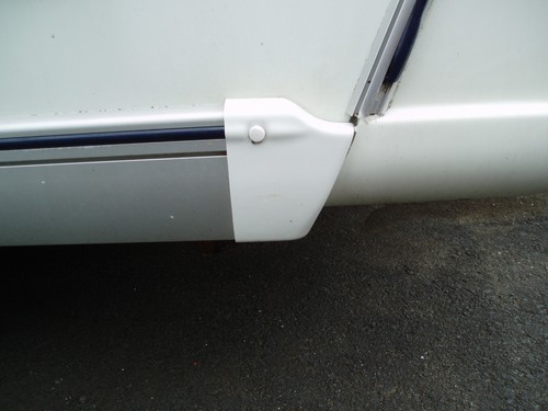 Caravan front offside - front,