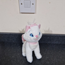 Disney Store Marie Aristocats White Pink Bow Cat Plush Soft Toy Great Gift