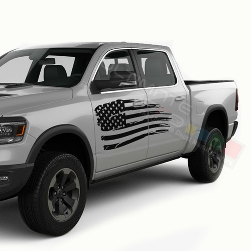 American flag side doors - flag,