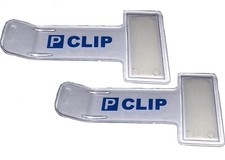 Grendle 2pk Windscreen Parking Pass Permit Card Ticket Holder Clip Self Adhesive