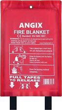 ANGIX-1M X 1 METER Quick Release Home Office Kitchen Safety Shelter Fire Blanket