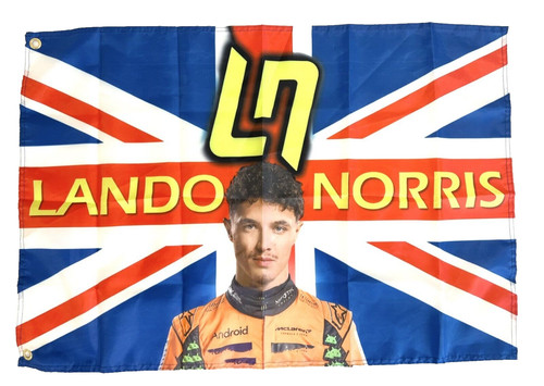 Lando norris racer - racer, flag