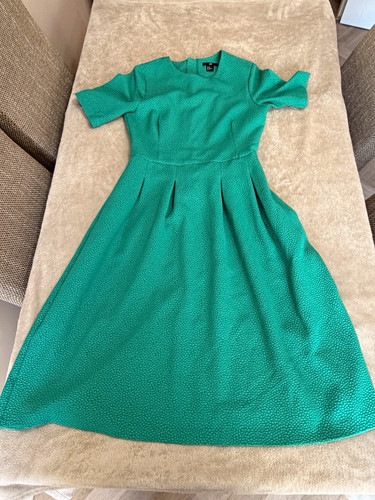 Green jacquard fit flare - green,