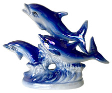 3 Leaping Dolphins Figurine