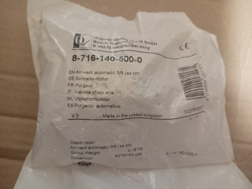 Worcestor auto air - 3/8", vent