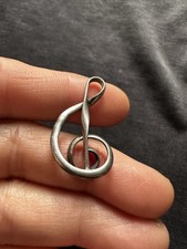 Vintage CH Chester Hallmark Charles Horner Sterling Silver Pendant -converted