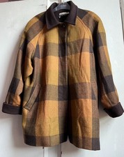 ♲Fab Vintage *AVOCA* Brown Mix Irish Tweed Wool Cashmere Lined Coat Jacket 18♲