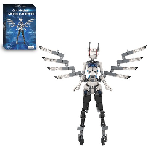 305 pcs moc mobile suit - suit, bunny