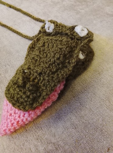 Handmade crocheted crocodile - crocheted,