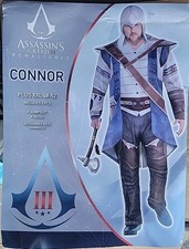 Assassins Creed Connor Adult Halloween Costume Mens Size XXL Tall Jumpsuit Hood