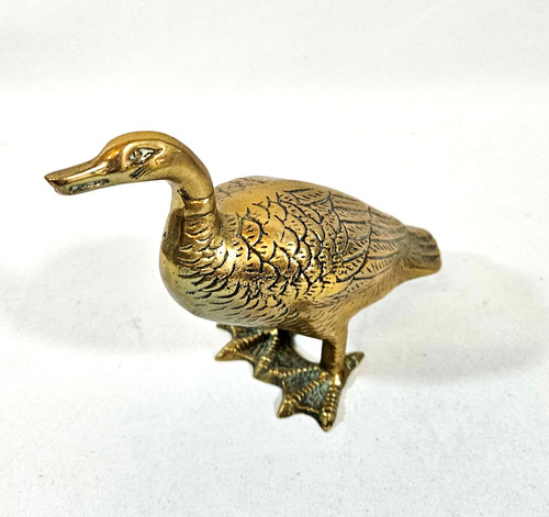 Vintage brass duck - vintage, duck,