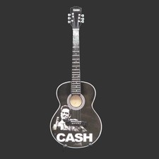 Miniature Guitar - Johnny Cash Black Acoustic - Model Guitar Inc Stand