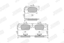 Brake pads 573657J JURID for