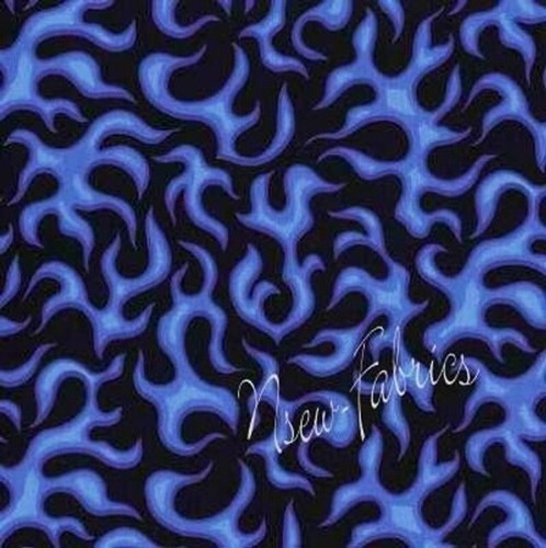 Blue fire flames cotton - blue,