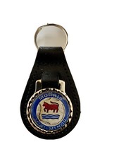 BLACK  LEATHER KEYRING/ FOB