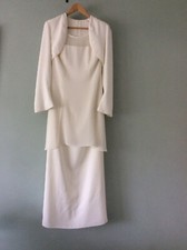 Cream Dress And Jacket . Victoria Jane , By Ronald Joyce Size 10
