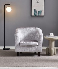 Crush velvet tub chair - tub, in