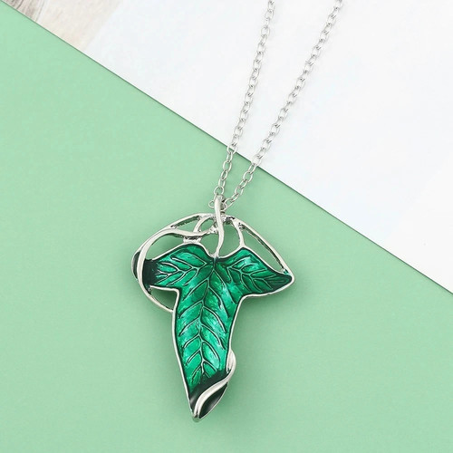 Elven lorien leaf pendant - elven,
