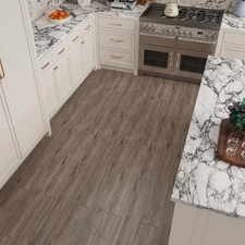 CRE8TIVE Wood Effect Vinyl Flooring 24 Pcs Light Brown Floor Tiles Self Adhesive