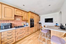 Large Solid Wooden Kitchen Cupboard & Worktops