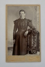 CDV OF VICTORIAN LADY LEANING