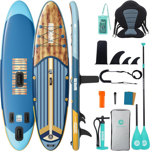Inflatable paddle board with - paddle,