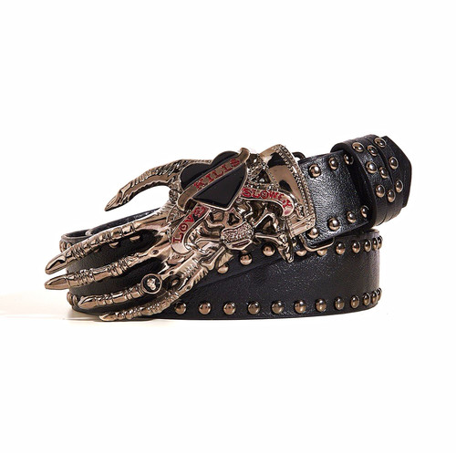 110cm black faux leather - 110cm,