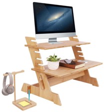 Wooden Desk Riser Rack