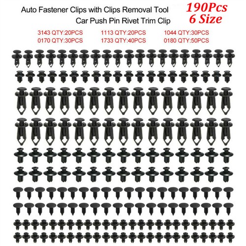 190pcs car clips for - for, hole