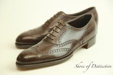 John Lobb Bespoke Brown Leather Derby Brogue Shoes Mens UK 6.5 US 7.5 RRP £6,168