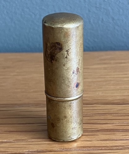 Vintage brass 1940s lipstick - brass,