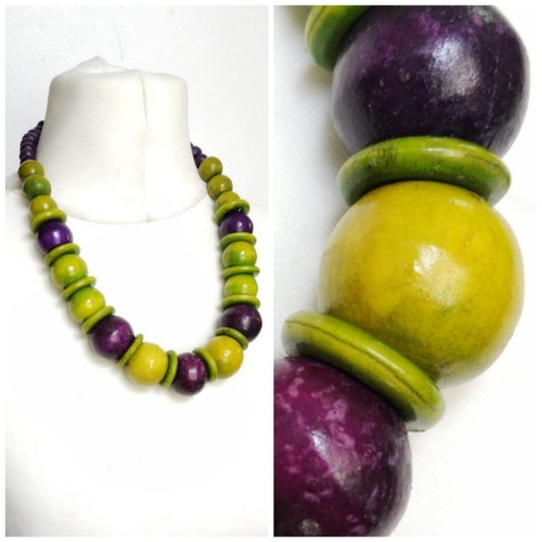 Vintage chunky green purple - chunky,