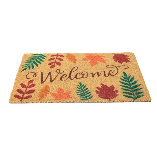 Coir door mat welcome autumn - door,