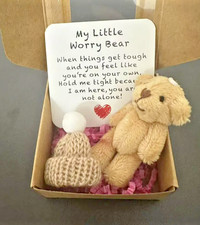 my little worry bear, bear in a box, thoughtful gift for a worrier
