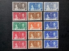 1937 Coronation stamps five mint sets