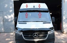 Cappafe Sun Visor Front Solid Black Acrylic For Mercedes Sprinter 2018 -2024