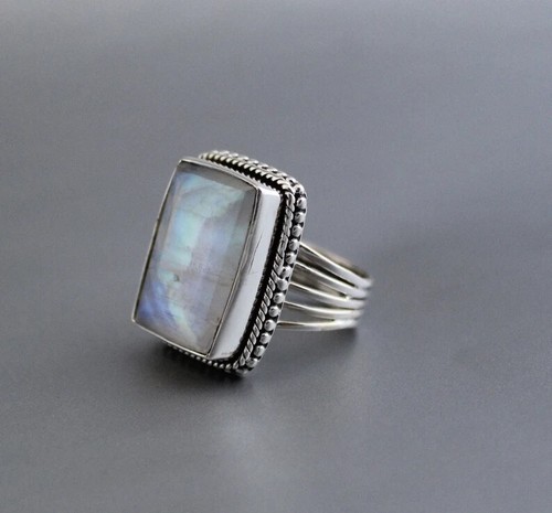 Rainbow moonstone gemstone 925 - rainbow,