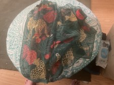 Gale Hayman Cheetah Print Multi Coloured Rectangle Scarf Limited Edition New