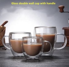 Double Wall Insulated Glasses Thermal Coffee Glass Mug Tea Cup 80/250/350/450ml 