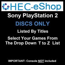 Sony PlayStation 2 PS2 Discs ONLY Select Your Games from Drop Down T-Z List
