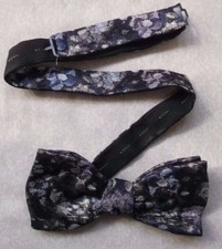Bow Tie Vintage Bowtie Mens Retro Dickie Adjustable Blue Purple Silver