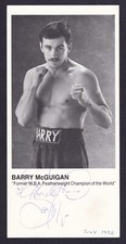 BARRY McGUIGAN World Champion Boxer Hand Signed Autograph Signature Photo Card