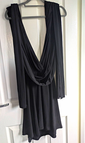 Boohoo black multiway wrap - black,