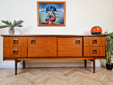 Beithcraft Vintage Mid Century Solid Teak Danish Design Sideboard Buffet Credenz