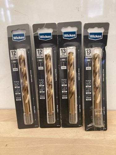 Wickes drill bits 2x12mm - x4,