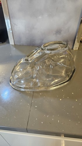 Vintage clear glass bunny - vintage,