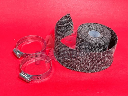 Silencer wrap with clamp - silencer, bike
