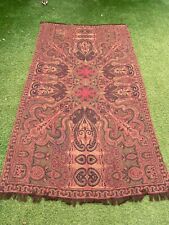 Antique French Paisley Kashmir square piano Shawl Wool size 275x140CM Faded 1 Si