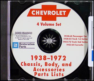 Chevy parts book 1964 1963 - cd,